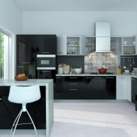 Akrilik Mutfak Dolabı Modelleri-6