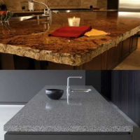 KAHVERENGİ RENK ÇİMSTONE MUTFAK TEZGAHI
