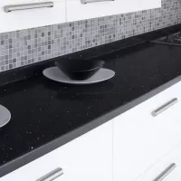 SİYAH RENK ÇİMSTONE MUTFAK TEZGAHI